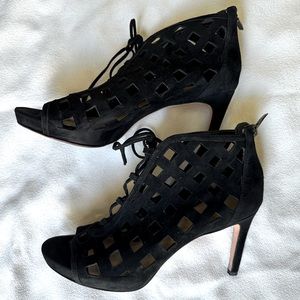 Via Spiga - Suede Cage Heels - 8.5